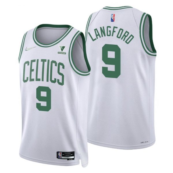 Personalized Men’s Romeo Langford Boston Celtics 75th Anniversary Diamond Jersey White Association