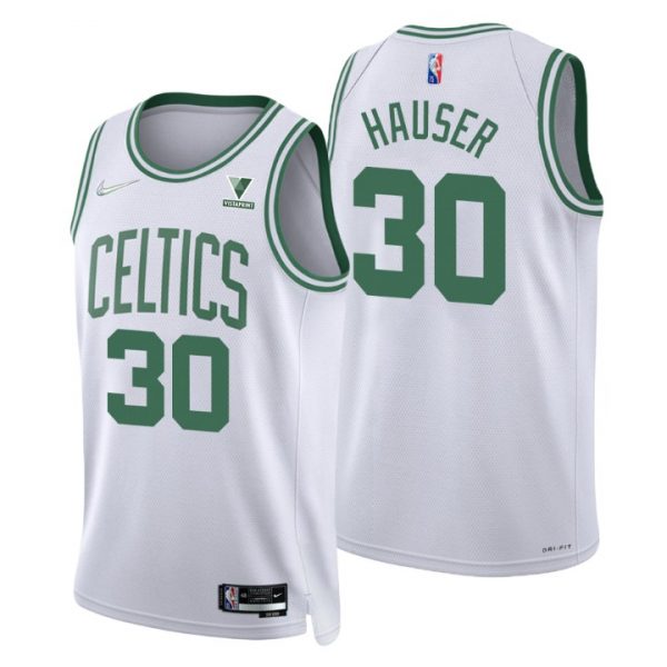 Personalized Men’s Sam Hauser Boston Celtics 75th Anniversary Diamond Jersey White Association
