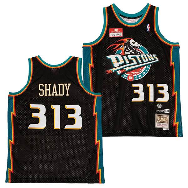 Personalized Men’s Slim Shady #313 Eminem X Detroit Pistons Remix Stitched Jersey