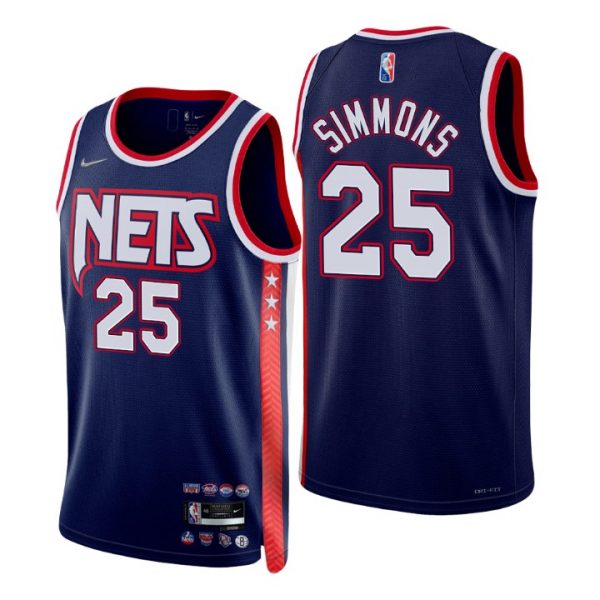 Personalized Men’s Brooklyn Nets Ben Simmons 2022 Diamond Jersey 75th Anniversary –