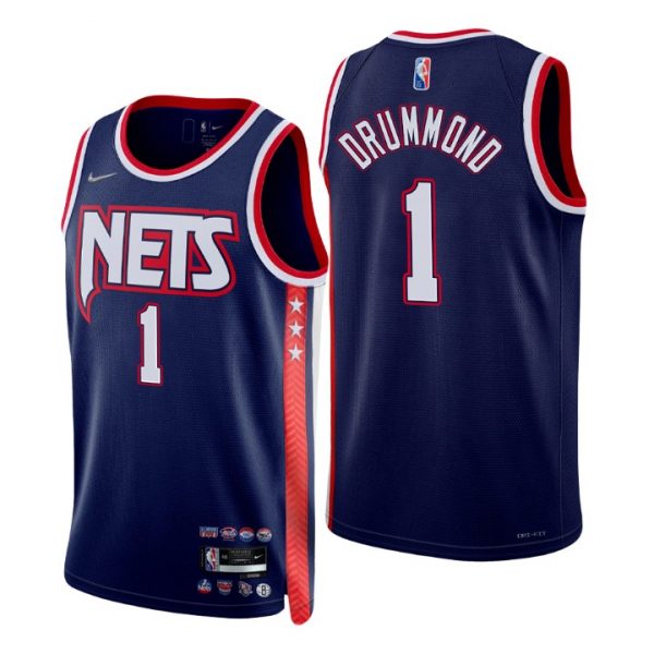 Personalized Men’s Brooklyn Nets Andre Drummond 2022 Diamond Jersey 75th Anniversary –