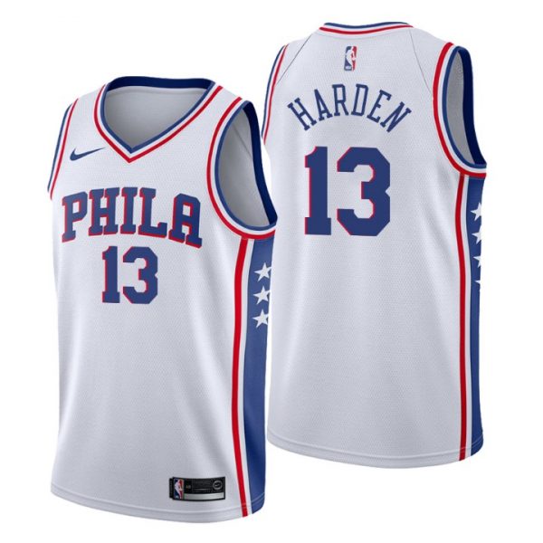 Personalized Men’s Philadelphia 76ers James Harden 2022 Trade Stitched Jersey – White Association