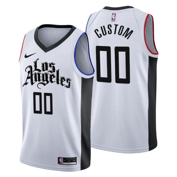 Personalized Men’s Los Angeles Clippers City White Jersey 2019-20 Stitched
