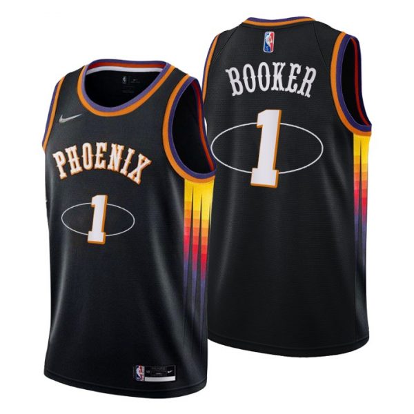 Personalized Men’s Devin Booker Phoenix Suns 75th Anniversary Diamond Jersey Black