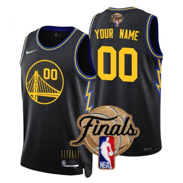 Personalized Men’s Golden State Warriors 2022 NBA Finals Stitched Jersey – Black