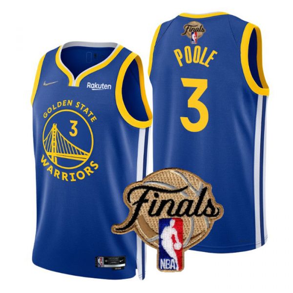 Personalized Men’s Golden State Warriors Jordan Poole 2022 NBA Finals Stitched Jersey –