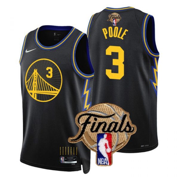 Personalized Men’s Golden State Warriors Jordan Poole 2022 NBA Finals Stitched Jersey – Black