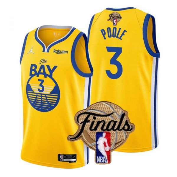 Personalized Men’s Golden State Warriors Jordan Poole 2022 NBA Finals Stitched Jersey –