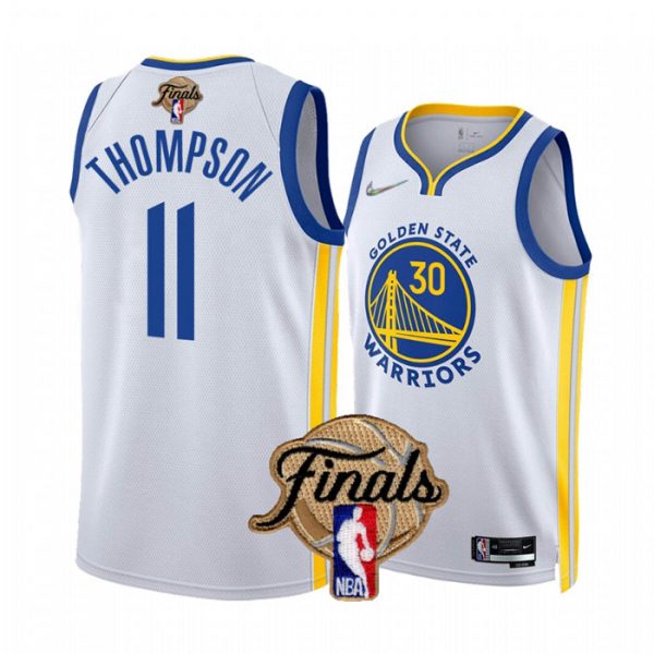 Personalized Men’s Golden State Warriors Klay Thompson 2022 NBA Finals Stitched Jersey – White Association