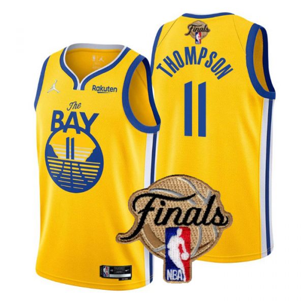 Personalized Men’s Golden State Warriors Klay Thompson 2022 NBA Finals Stitched Jersey –