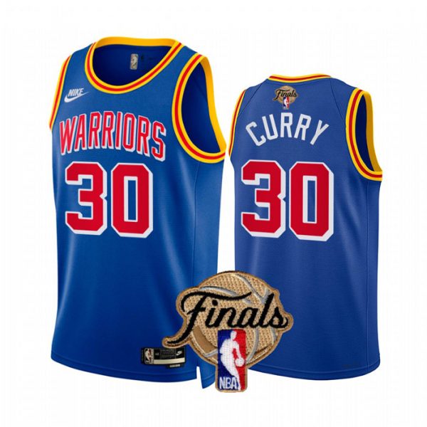 Personalized Men’s Golden State Warriors Stephen Curry 2022 NBA Finals Stitched Jersey –