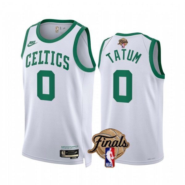 Personalized Men’s Boston Celtics Jayson Tatum 2022 NBA Finals Stitched Jersey – White Classic