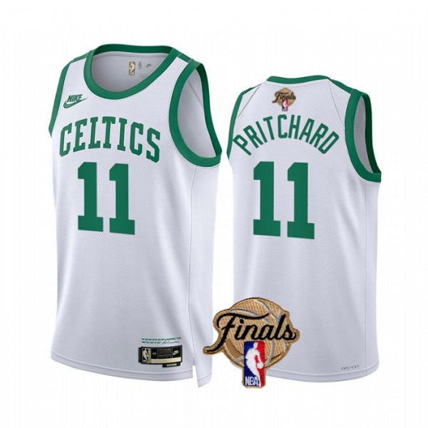 Personalized Men’s Boston Celtics Payton Pritchard 2022 NBA Finals Stitched Jersey – White Classic
