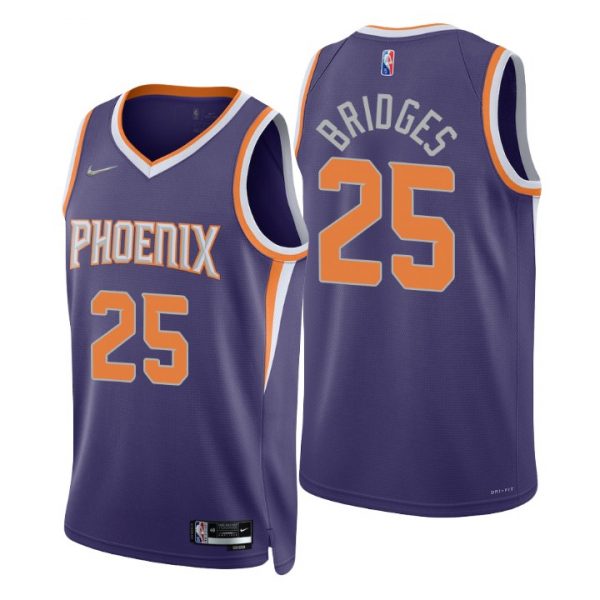 Personalized Men’s Mikal Bridges Phoenix Suns 75th Anniversary Diamond Jersey Purple Icon Editon