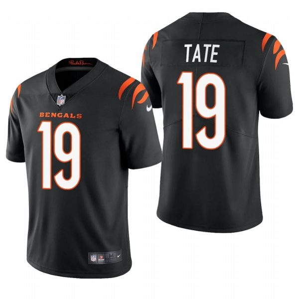 Personalized Men’s #19 Auden Tate Cincinnati Bengals Limited Jersey Stitched 2021 Black