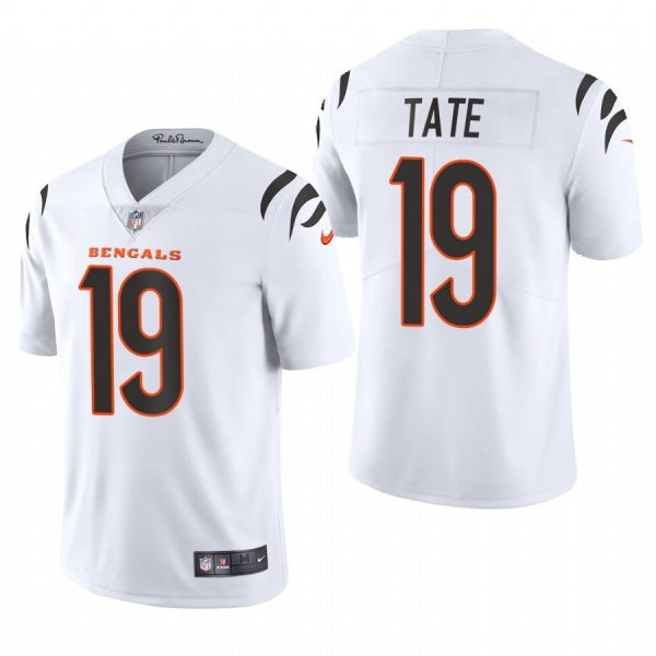Personalized Men’s #19 Auden Tate Cincinnati Bengals Limited Jersey Stitched 2021 White
