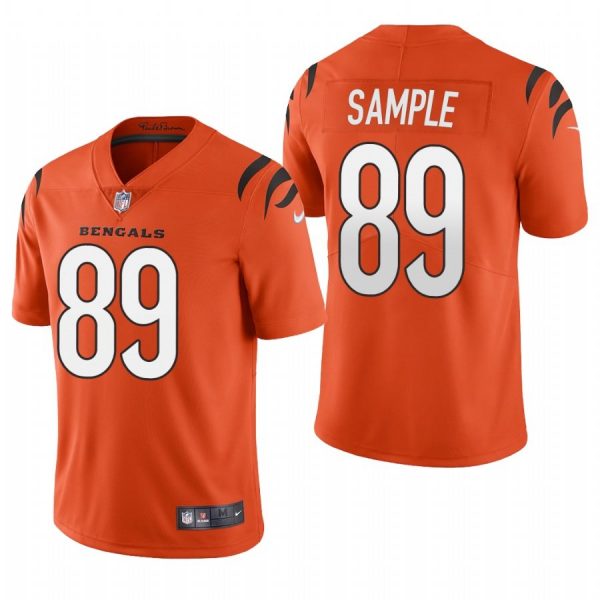 Personalized Men’s #89 Drew Sample Cincinnati Bengals Limited Jersey Stitched 2021 Orange