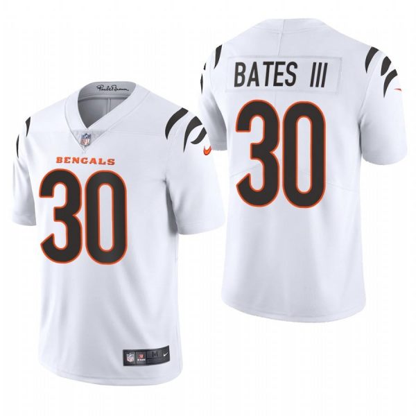 Personalized Men’s #30 Jessie Bates III Cincinnati Bengals Limited Jersey Stitched 2021 White