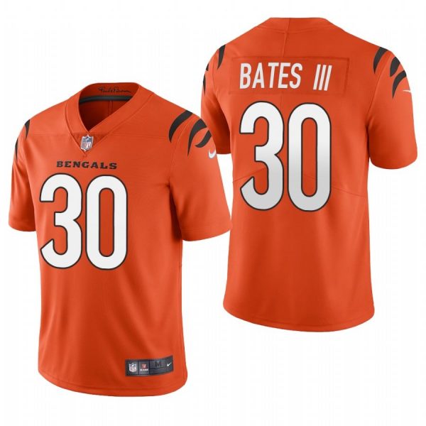 Personalized Men’s #30 Jessie Bates III Cincinnati Bengals Limited Jersey Stitched 2021 Orange