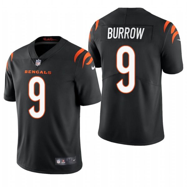 Personalized Men’s #9 Joe Burrow Cincinnati Bengals Limited Jersey Stitched 2021 Black