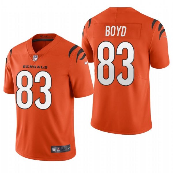 Personalized Men’s #83 Tyler Boyd Cincinnati Bengals Limited Jersey Stitched 2021 Orange