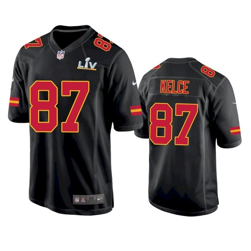 Personalized Men’s Travis Kelce u00a0Kansas City Chiefs Black Jersey Super Bowl LV – All Stitched