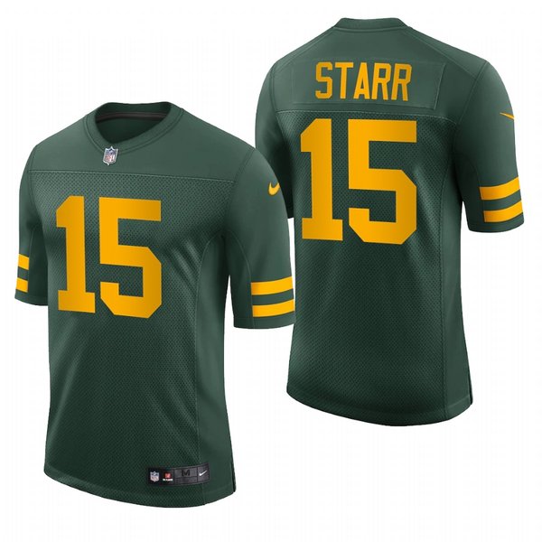 Personalized Men’s Bart Starr Green Bay Packers 50s Classic Throwback Limited Jersey Green Stitched
