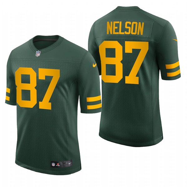 Personalized Men’s Jordy Nelson Green Bay Packers 50s Classic Throwback Limited Jersey Green Stitched
