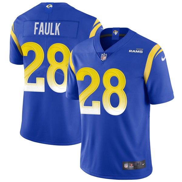 Personalized Men’s Marshall Faulk Los Angeles Rams Limited Royal Jersey Stitched Royal