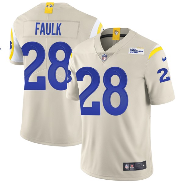 Personalized Men’s Marshall Faulk Los Angeles Rams Limited Royal Jersey Stitched Bone