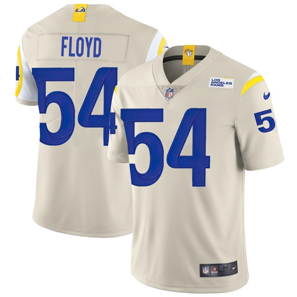 Personalized Men’s Leonard Floyd Los Angeles Rams Limited White Jersey Stitched Bone