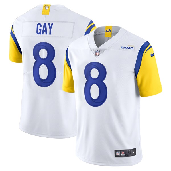 Personalized Men’s Matt Gay Los Angeles Rams Limited Royal Jersey Stitched White