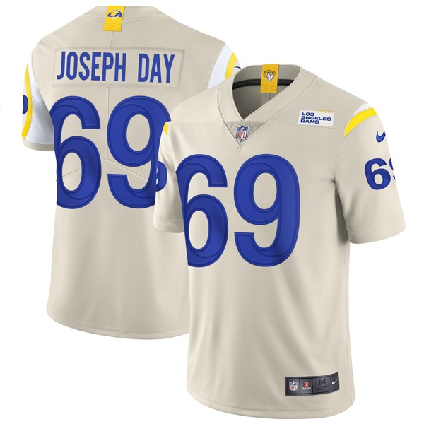 Personalized Men’s Sebastian Joseph-Day Los Angeles Rams Limited White Jersey Stitched Bone
