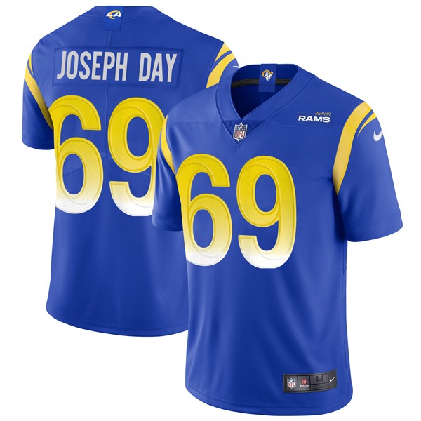 Personalized Men’s Sebastian Joseph-Day Los Angeles Rams Limited White Jersey Stitched Royal