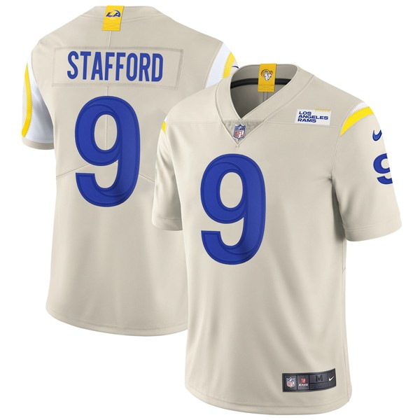 Personalized Men’s Matthew Stafford Los Angeles Rams Limited White Jersey Stitched Bone