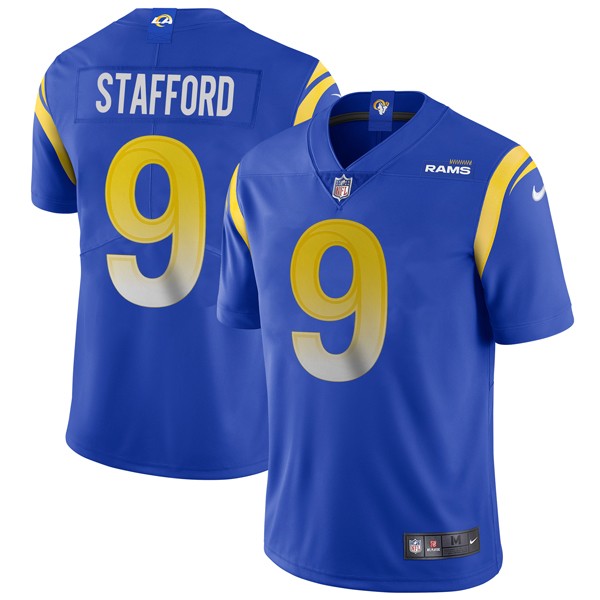 Personalized Men’s Matthew Stafford Los Angeles Rams Limited White Jersey Stitched Royal