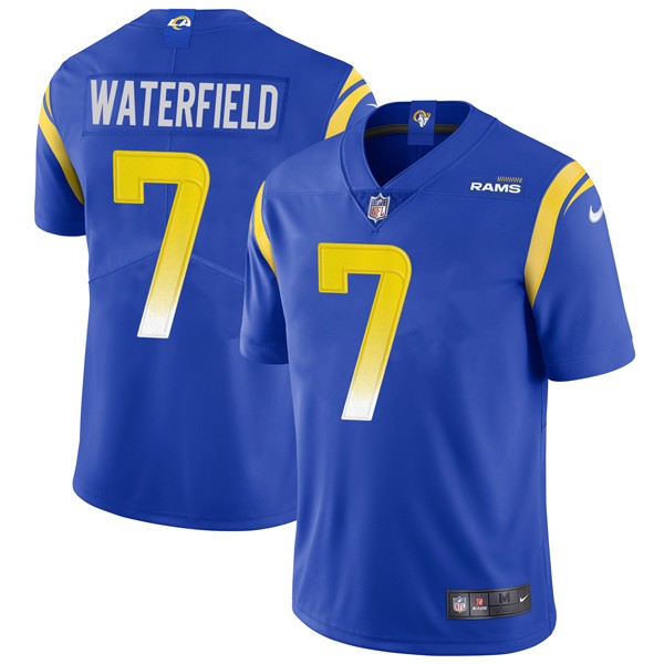 Personalized Men’s Bob Waterfield Los Angeles Rams Limited Royal Jersey Stitched Royal