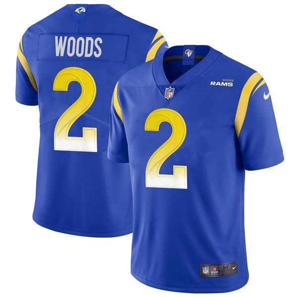 Personalized Men’s Robert Woods Los Angeles Rams Limited White Jersey Stitched Royal