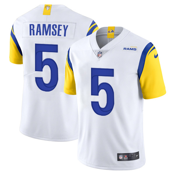 Personalized Men’s Jalen Ramsey Los Angeles Rams Limited Royal Jersey Stitched White