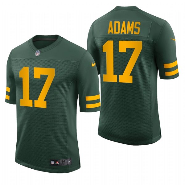 Personalized Men’s Davante Adams Green Bay Packers 50s Classic Throwback Limited Jersey Green Stitched