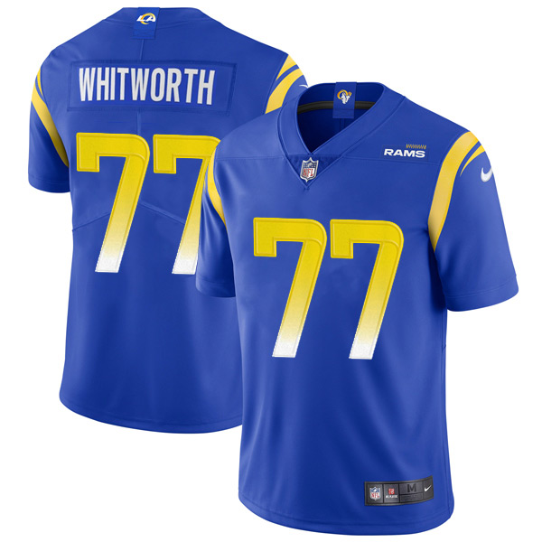 Personalized Men’s Andrew Whitworth Los Angeles Rams Limited Royal Jersey Stitched Royal