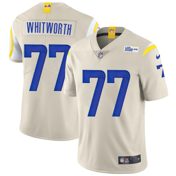 Personalized Men’s Andrew Whitworth Los Angeles Rams Limited Royal Jersey Stitched Bone
