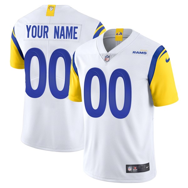 Personalized Men’s Los Angeles Rams Limited White Jersey Stitched White