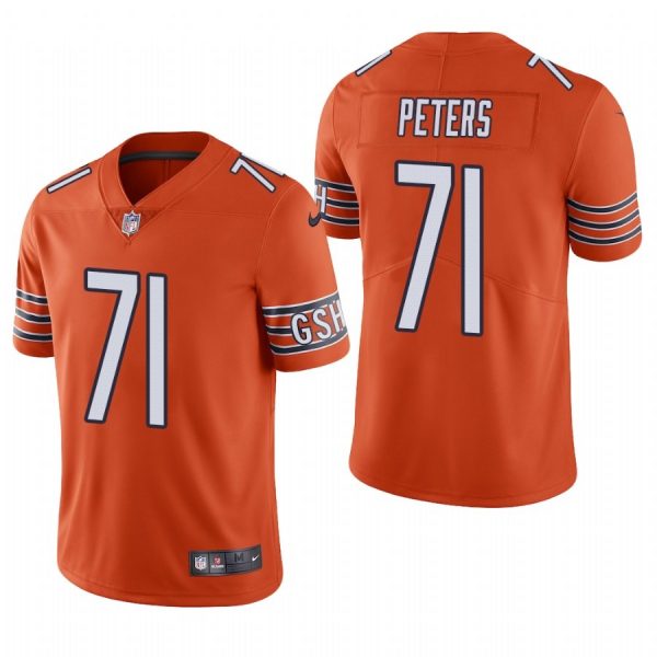 Personalized Men’s #71 Jason Peters Chicago Bears Limited Jersey Stitched Orange