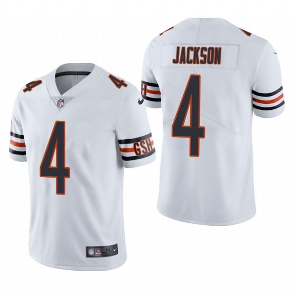 Personalized Men’s #4 Eddie Jackson Chicago Bears Limited Jersey Stitched White
