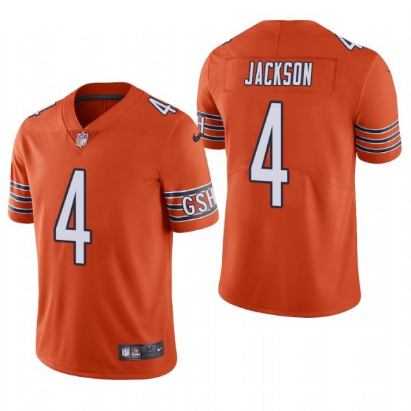 Personalized Men’s #4 Eddie Jackson Chicago Bears Limited Jersey Stitched Orange