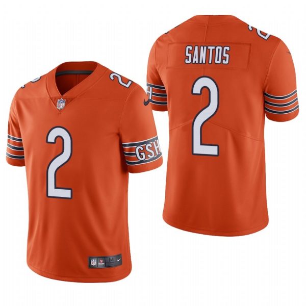 Personalized Men’s #2 Cairo Santos Chicago Bears Limited Jersey Stitched Orange