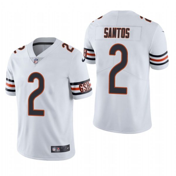 Personalized Men’s #2 Cairo Santos Chicago Bears Limited Jersey Stitched White