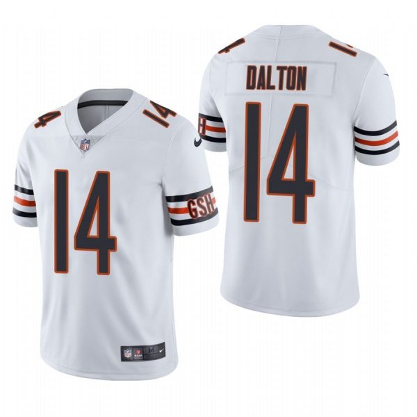 Personalized Men’s #14 Andy Dalton Chicago Bears Limited Jersey Stitched White