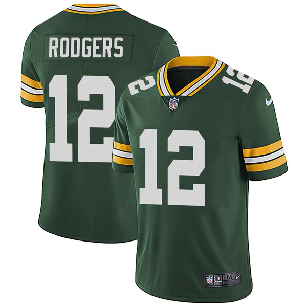 Personalized Men’s #12 Aaron Rodgers Green Bay Packers Limited Jersey Stitched Green